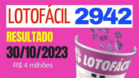 resultado da lotofácil concurso 2942